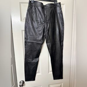 SPANX faux leather leggings, size XL